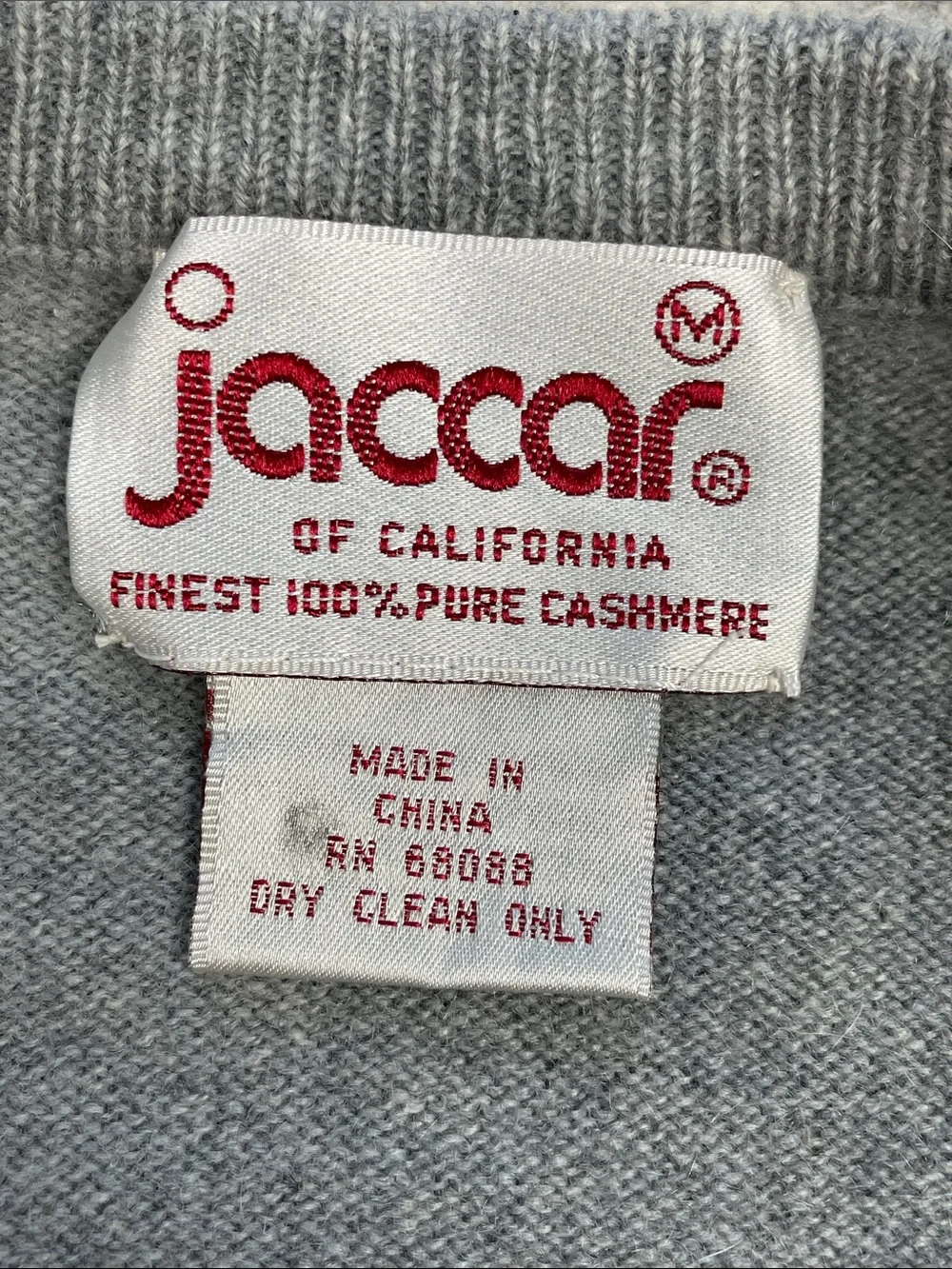 Vintage Jaccar of California Cashmere Argyle Sweater Sz M